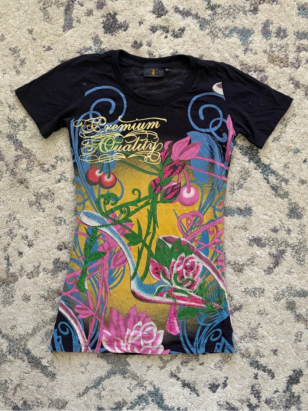Y2K Christian Audigier “Ed Hardy” Black T-Shirt
